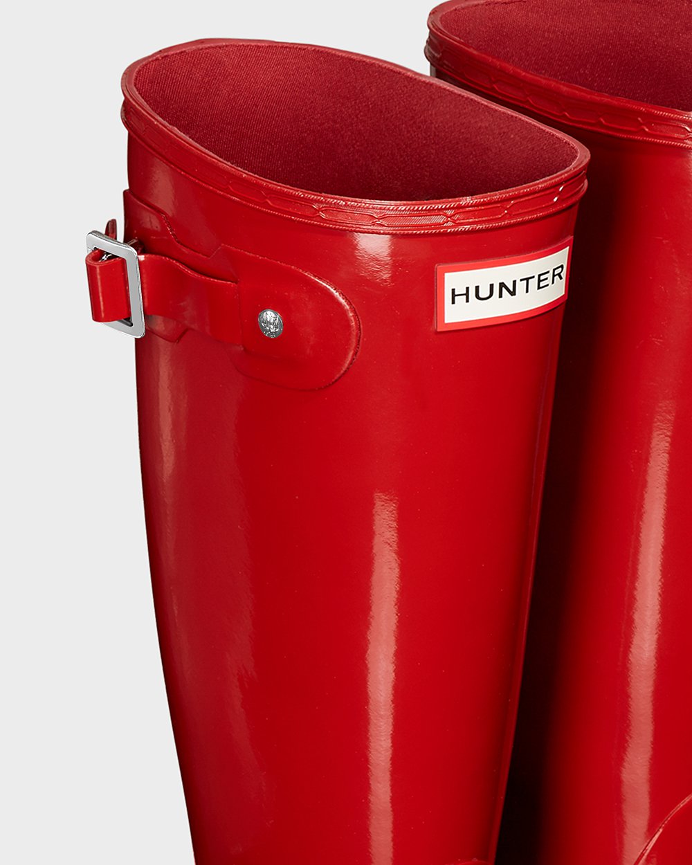 Womens Tall Rain Boots - Hunter Original Gloss (43KWQRYHC) - Red